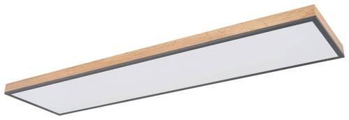 Deckenleuchte Doro in Graphitfarben max. 36Watt - Opal/Graphitfarben, Basics, Kunststoff/Metall (120/30/6,5cm) - Globo