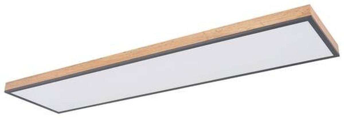 plafonnier in Graphitfarben max. 36Watt - Opal/Graphitfarben, Basics, Kunststoff/Metall (120/30/6,5cm) - Globo