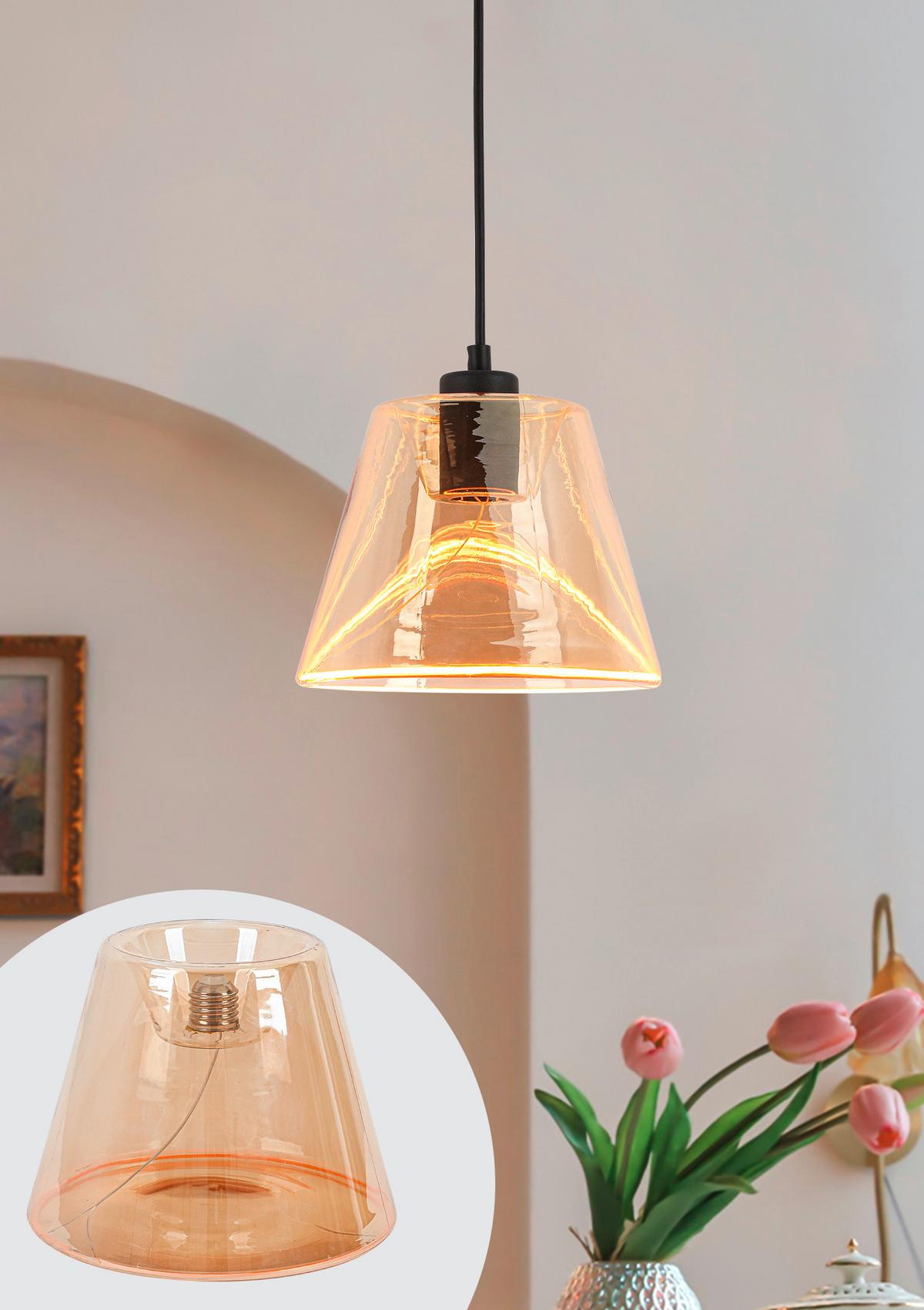 LED-Leuchtmittel C80241MM Bernsteinfarben max. 6 Watt - Bernsteinfarben, KONVENTIONELL, Glas/Metall (19/15cm) - Mömax