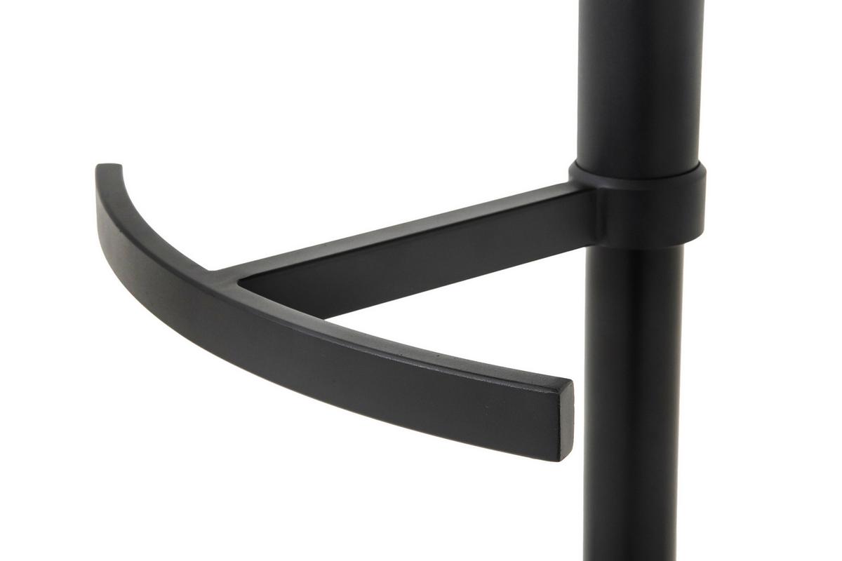 Barhocker Valletta Anthrazit/Schwarz - Anthrazit/Schwarz, KONVENTIONELL, Textil/Metall (57/92-119/52cm) - Premium Living