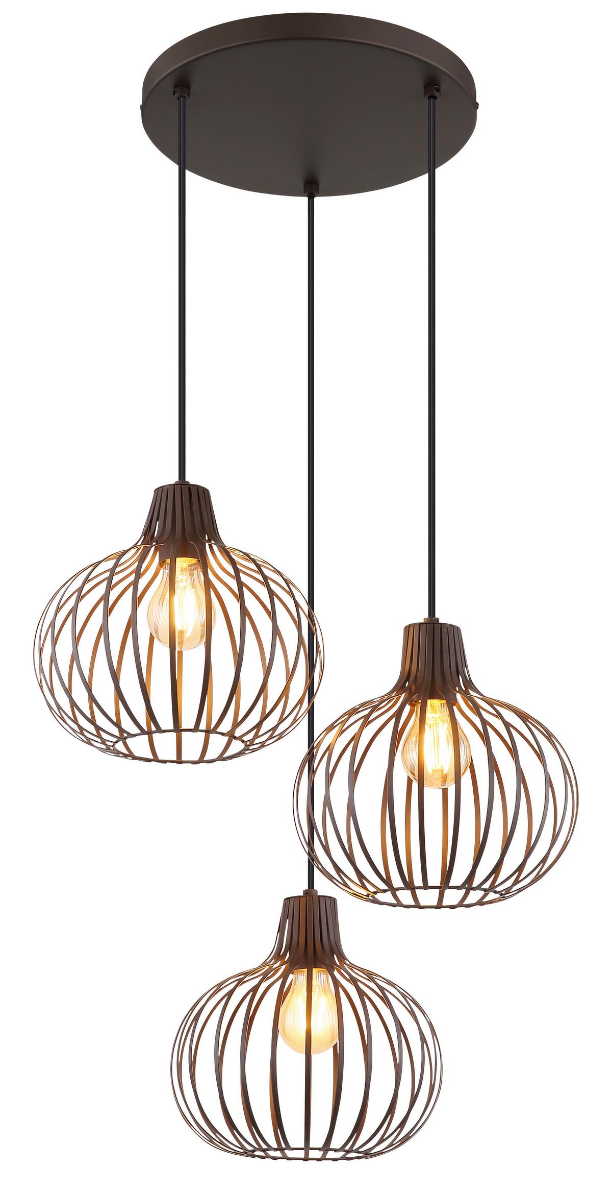 LAMPA WISZĄCA 33379311  MATEO - kolor rdzawy/czarny, Konventionell, tworzywo sztuczne/metal (50/120cm) - Globo