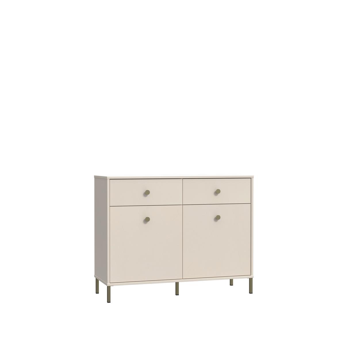 Komoda Salvatrice - boje pijeska/zlatne boje, Moderno, drvni materijal/metal (113,7/89,6/41,5cm) - Modern Living