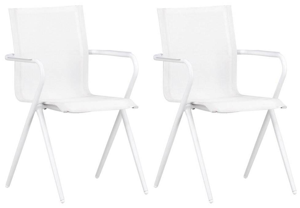 STAPELSESSEL Weiß Aluminium - Weiß, KONVENTIONELL, Metall (58/86/63cm) - Gardenson