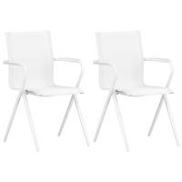 STAPELSESSEL Weiß Aluminium - Weiß, KONVENTIONELL, Metall (58/86/63cm) - Gardenson