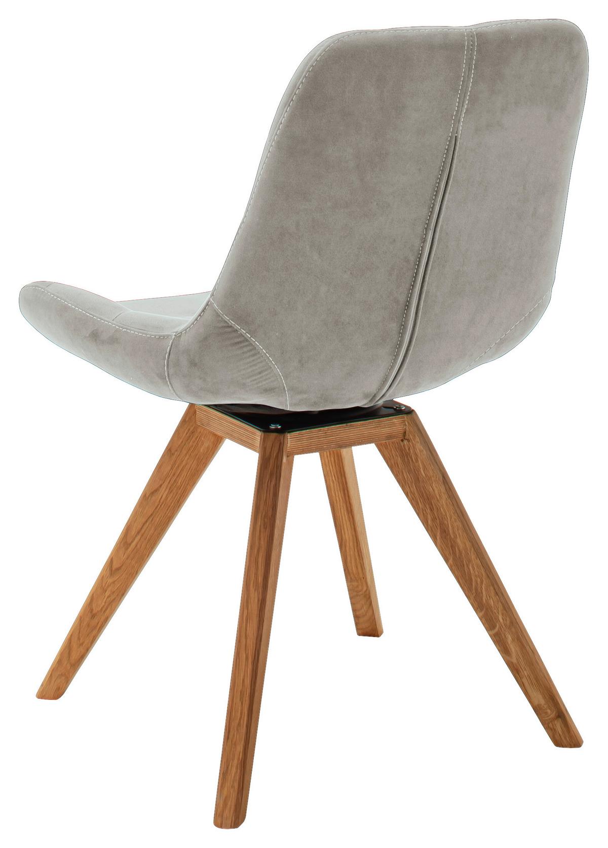 KRZESŁO BELFAST - jasnoszary, Konventionell, tkanina/drewno (56/84/63cm) - Carryhome