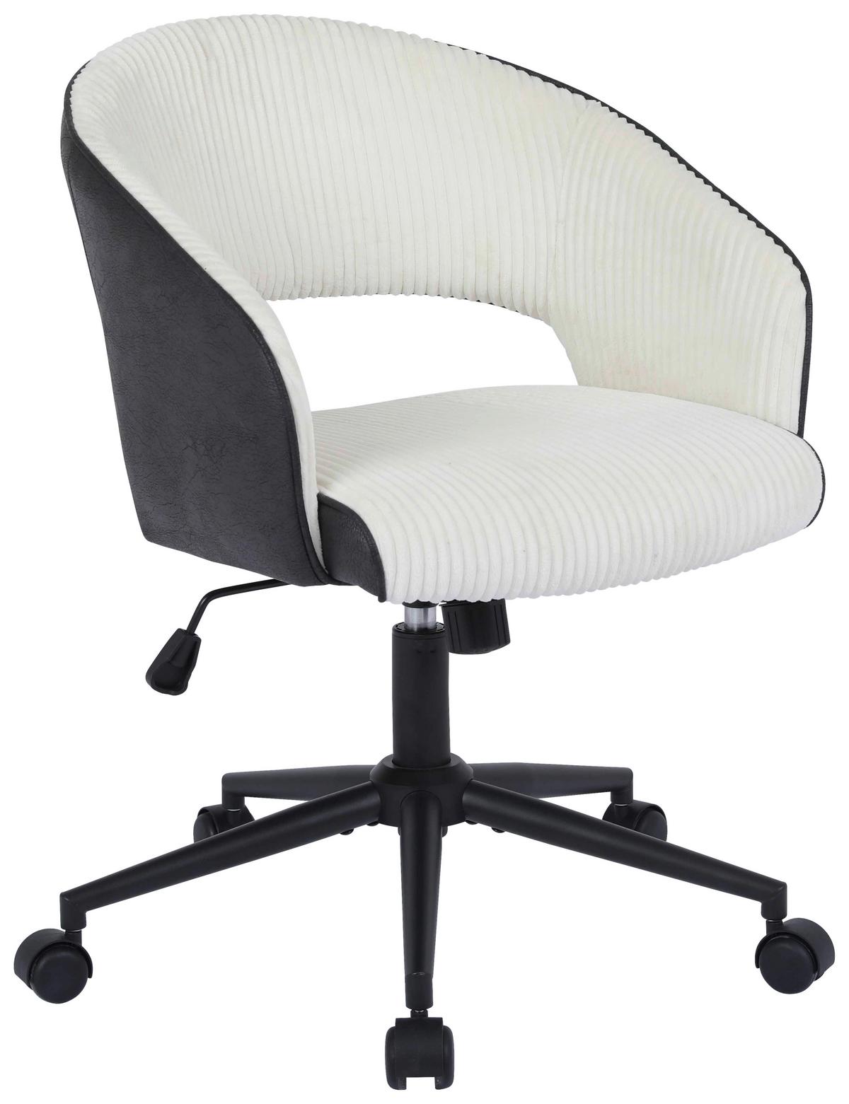 Scaun rotativ DAISY - bej/negru, Modern, plastic/lemn (57,5/78-86/62cm) - Mömax