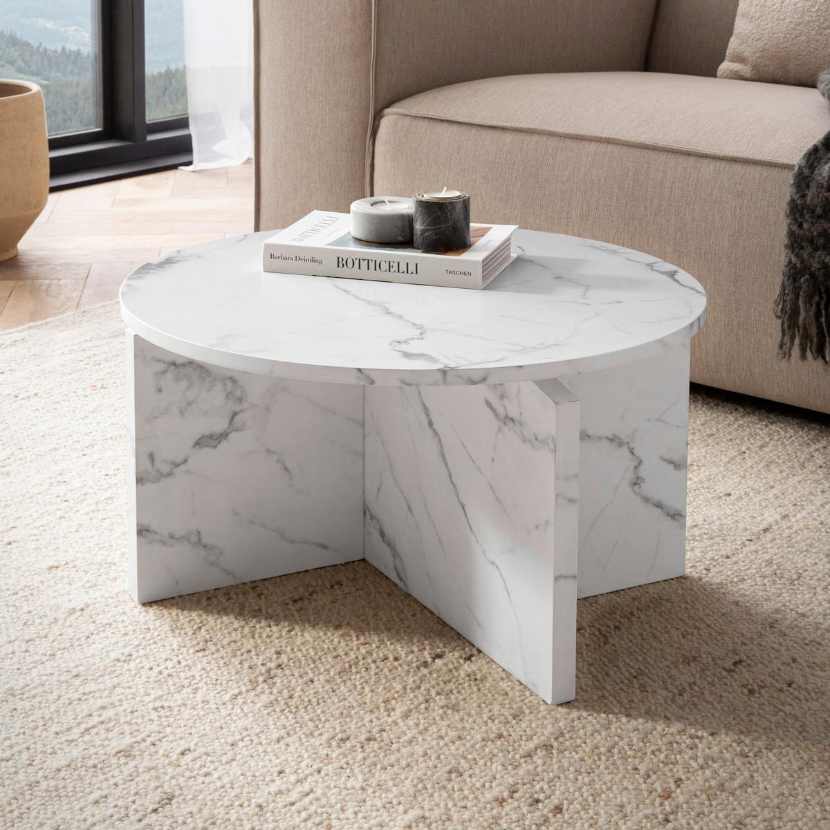 COUCHTISCH WL6.917 - Weiss, Design, Holzwerkstoff (60/60/33cm) - Livetastic