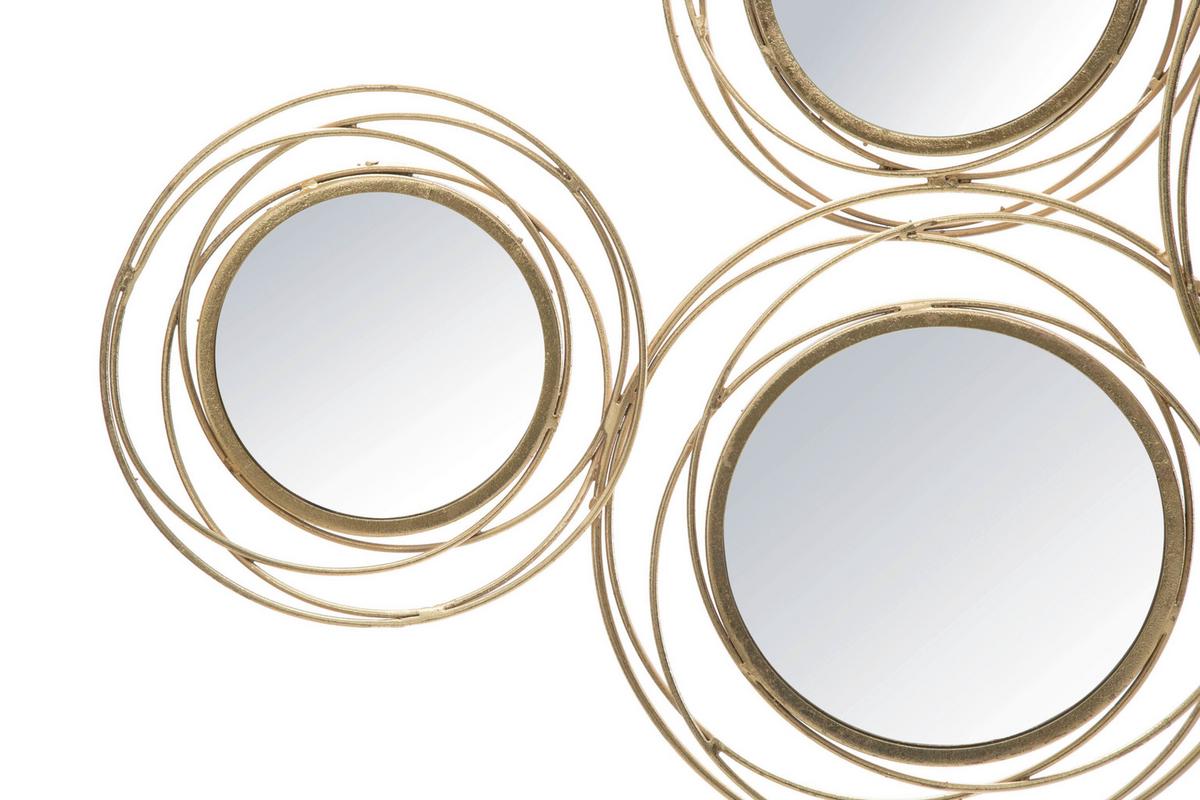 Wanddeko Goldfarben ca. 124x53cm - Goldfarben, Basics, Glas/Metall (124/53/4cm)