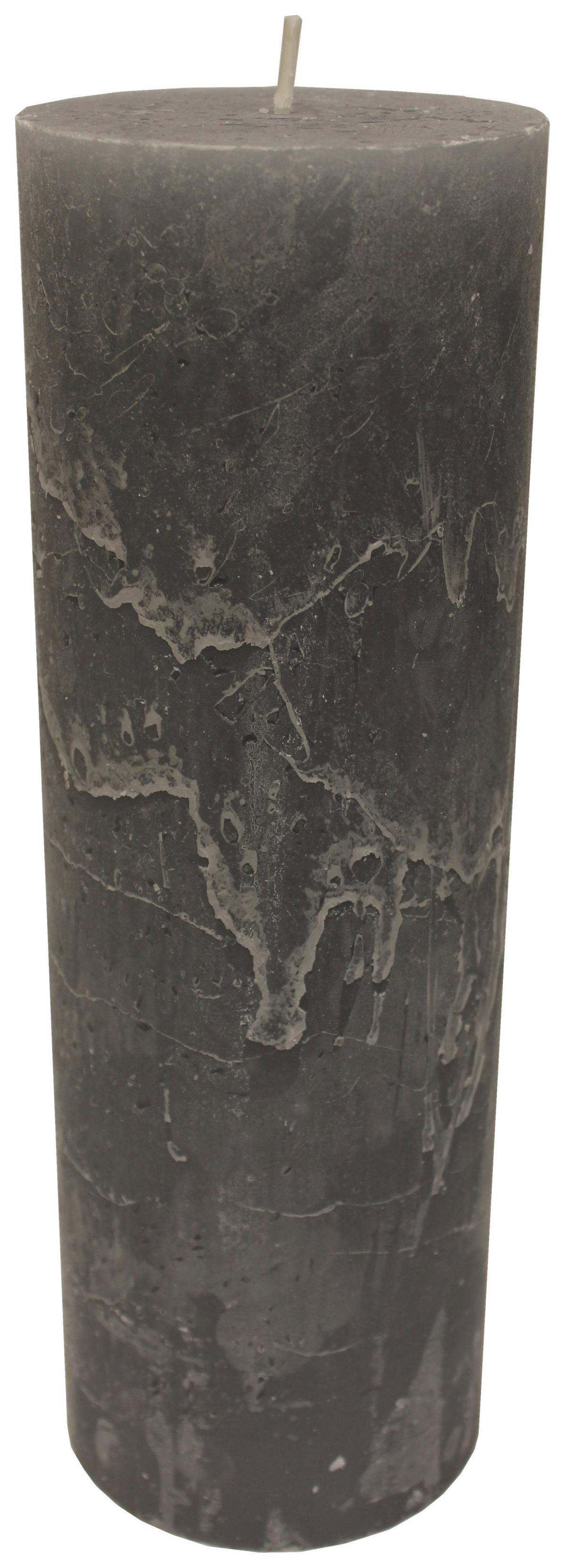 Sveča Ruth - temno roza/siva, Moderno (10/30cm) - Premium Living