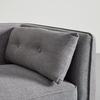 RECAMIERE FANNY - mörkgrå/naturfärgad, Modern, trä/textil (154/55/73cm) - Bessagi Home