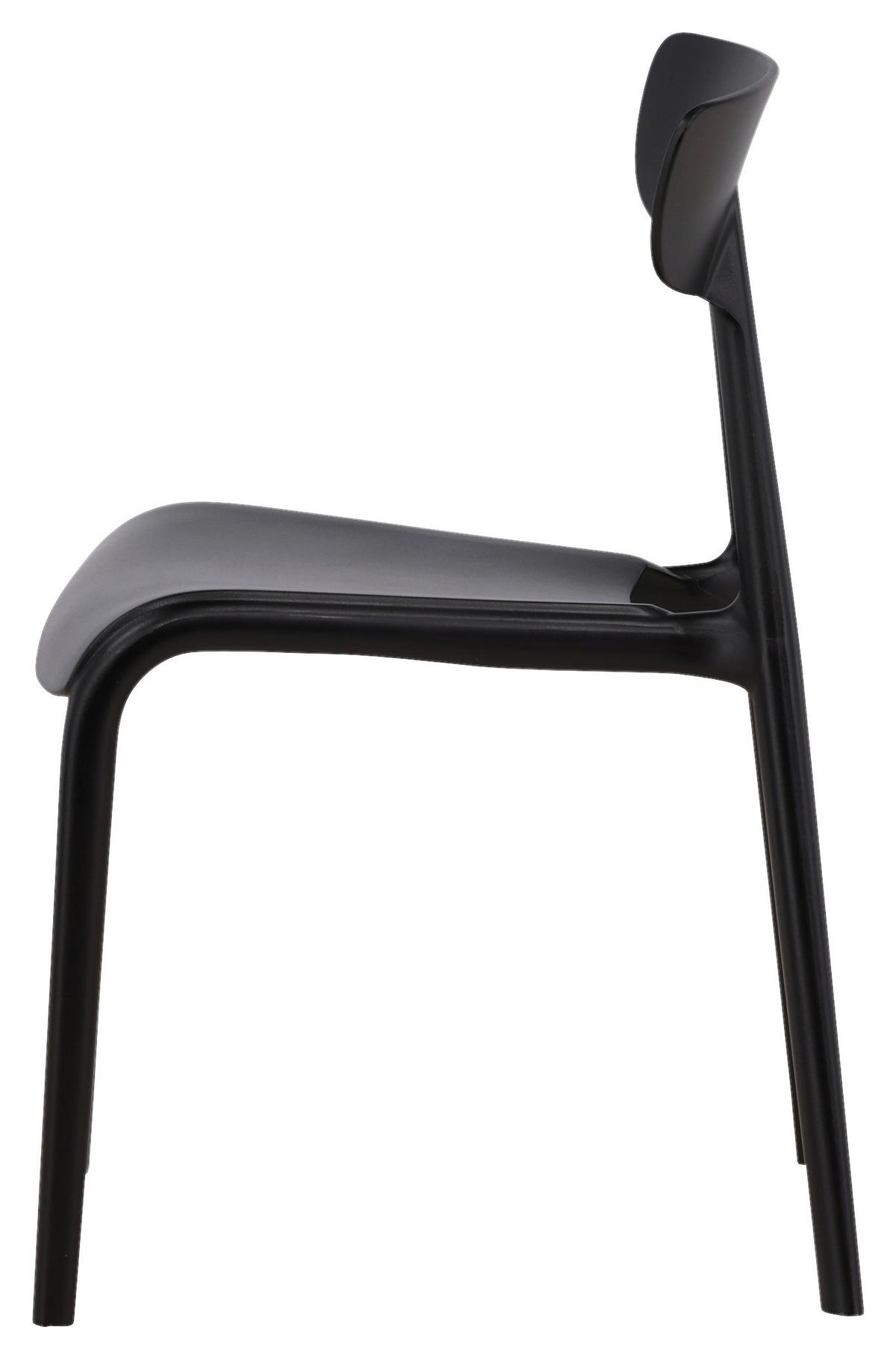 STUHL-SET URSHOLMEN - Schwarz, Design, Kunststoff (49/79.5/54cm) - Livetastic
