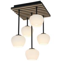 LAMPA WISZĄCA TAIRA - kolor dębowy/czarny, Trend, materiał drewnopochodny/metal (38/39/59cm) - Collett's Monde