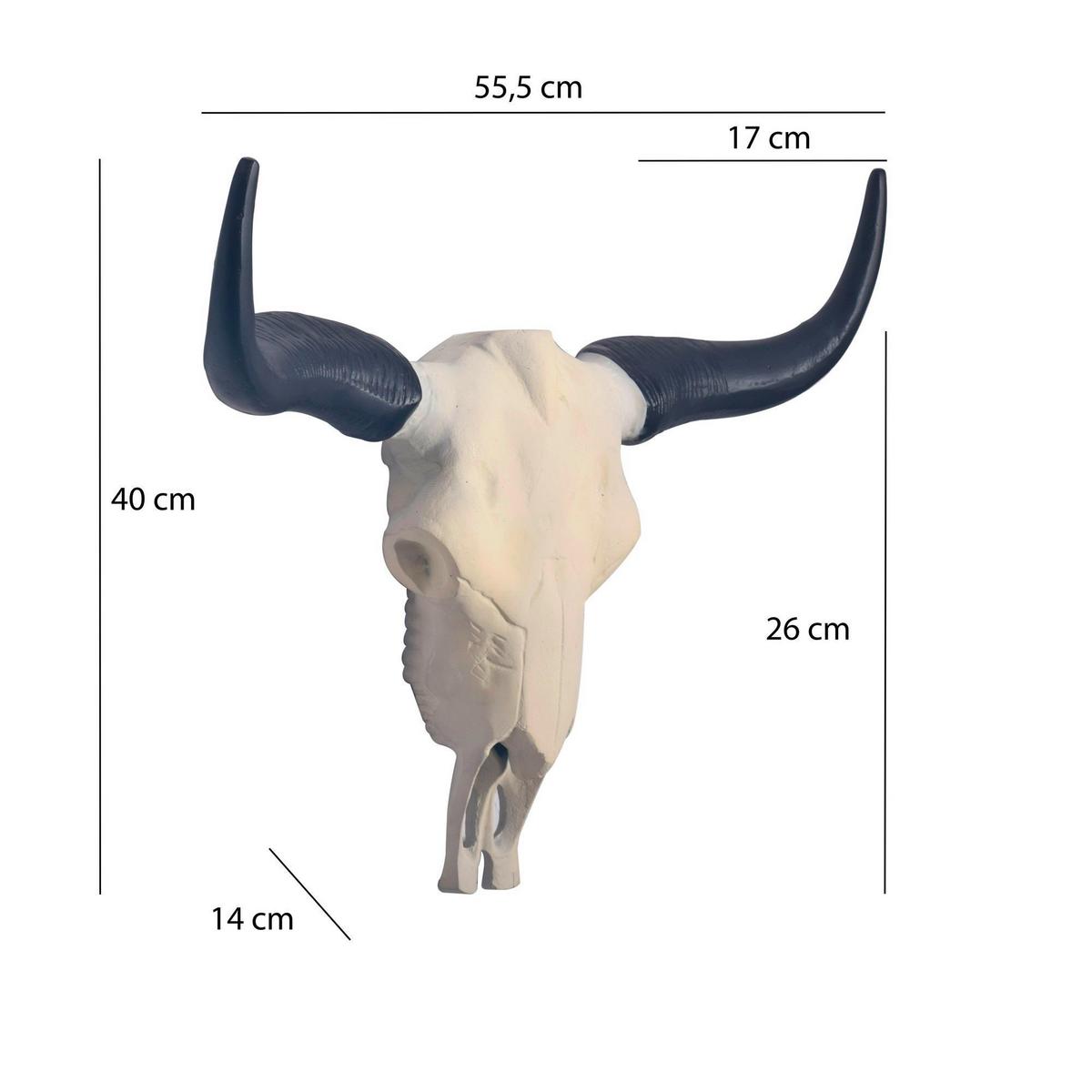 DÉCORATION MURALE WL7.164 - Weiss, Design, Metall (55,5/40/14cm) - Livetastic