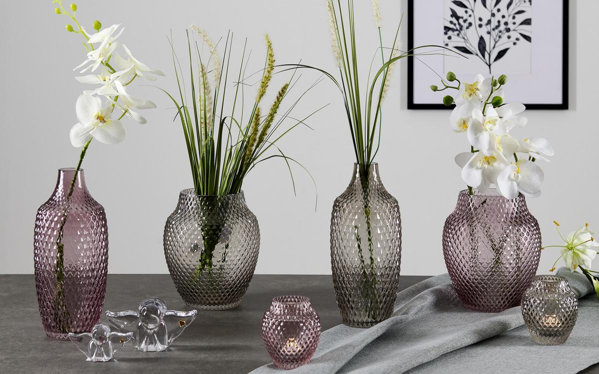 Vase Violett - Violett, Basics, Glas (20/23cm) - Leonardo