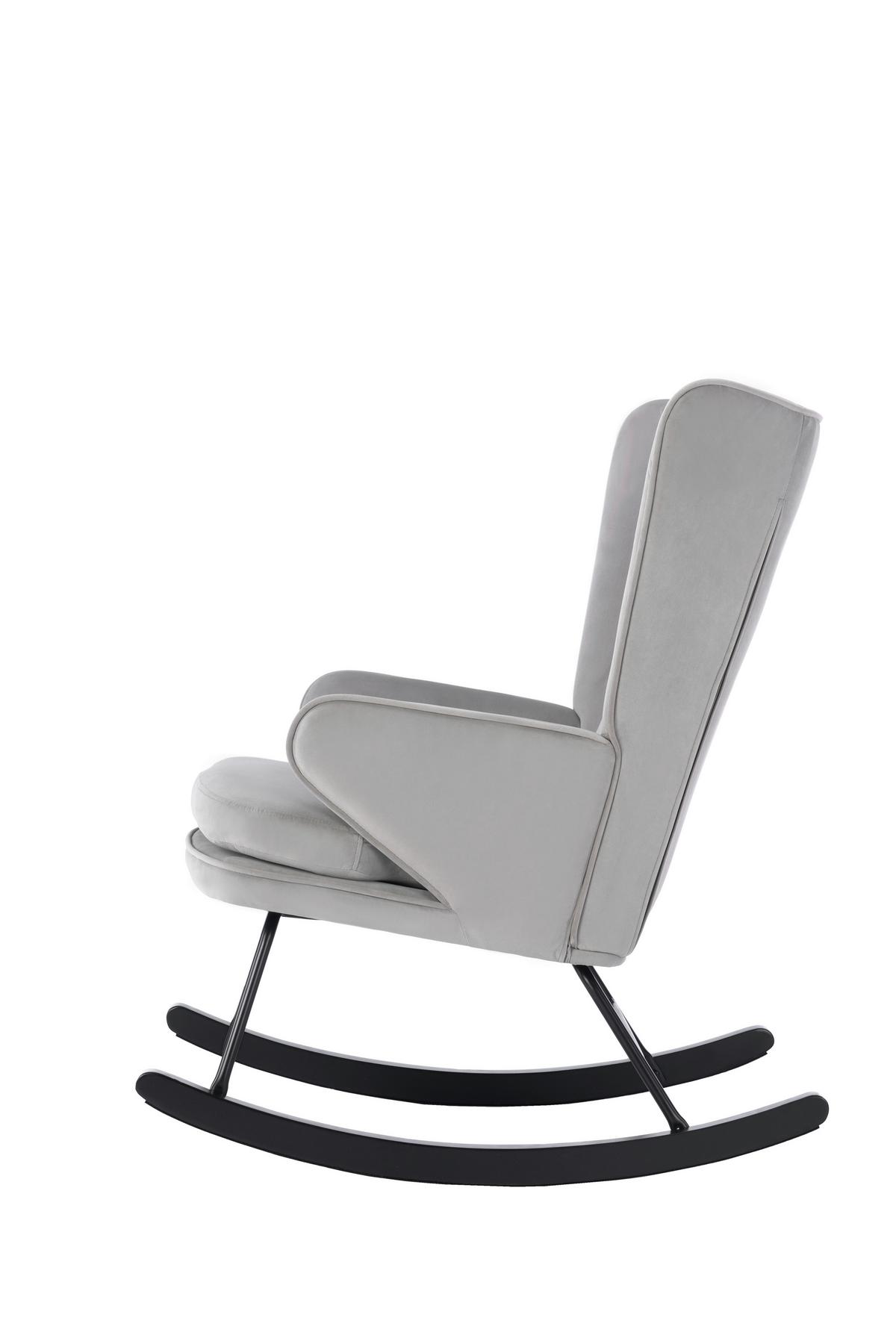 Hintaszék Melorie 125 - szürke, Design, textil/fa (65/95/86cm) - Kayoom