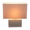 Tischleuchte Armin, max. 40 Watt - Grau, Textil/Stein (40/20/42cm)
