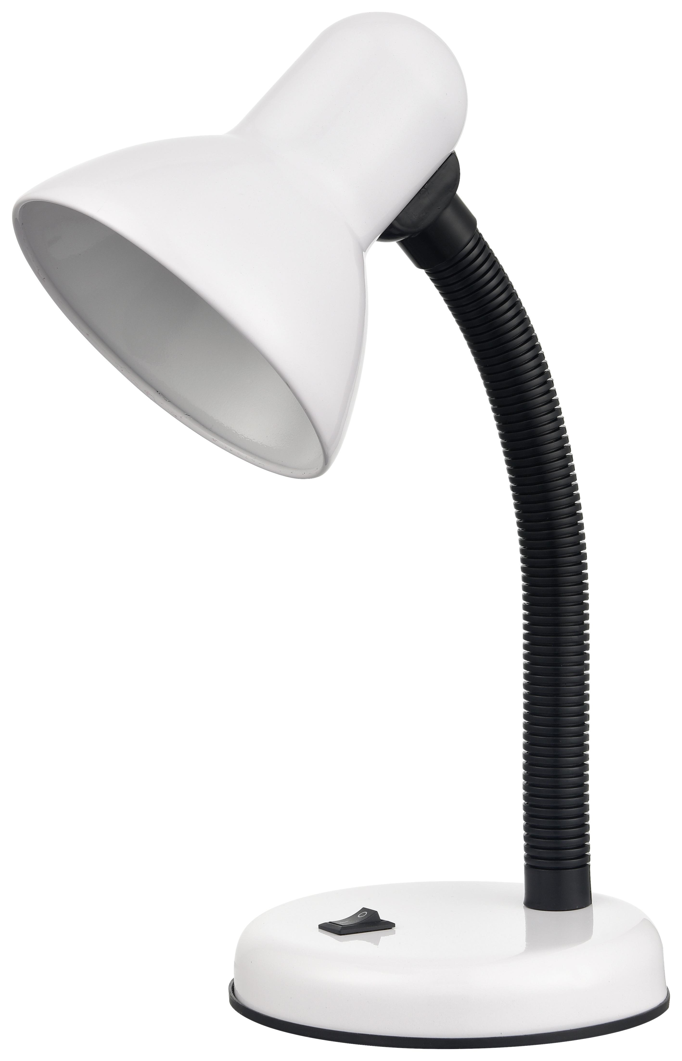 SKRIVBORDSLAMPA LEONA - vit, metall/plast (14,5/14,5/37,8cm) - Mömax