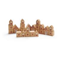 Adventskalender Houses zum Befüllen - Rot/Braun, KONVENTIONELL, Papier (21.5/17/2cm) - Modern Living