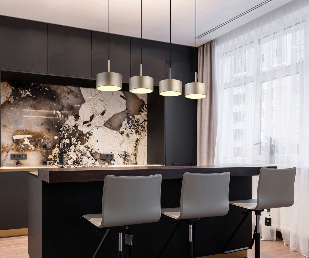 LAMPA WISZĄCA LED 56964-4H RAYMOND - czarny/biały, Design, tworzywo sztuczne/metal (86/15/150cm) - Globo