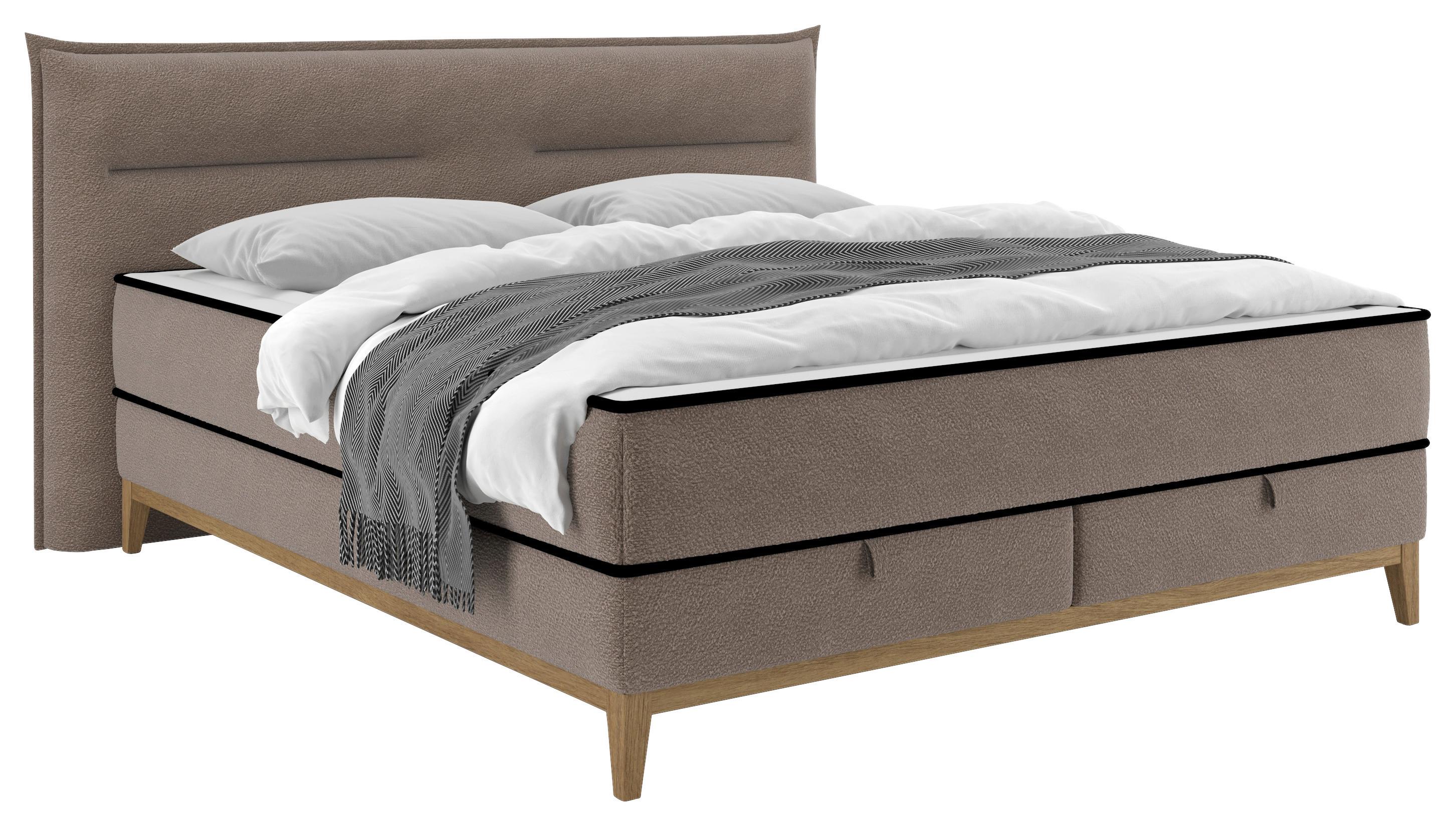 Box Krevet Smile - taupe, Konvencionalno, drvni materijal/drvo (180/200cm) - Premium Living