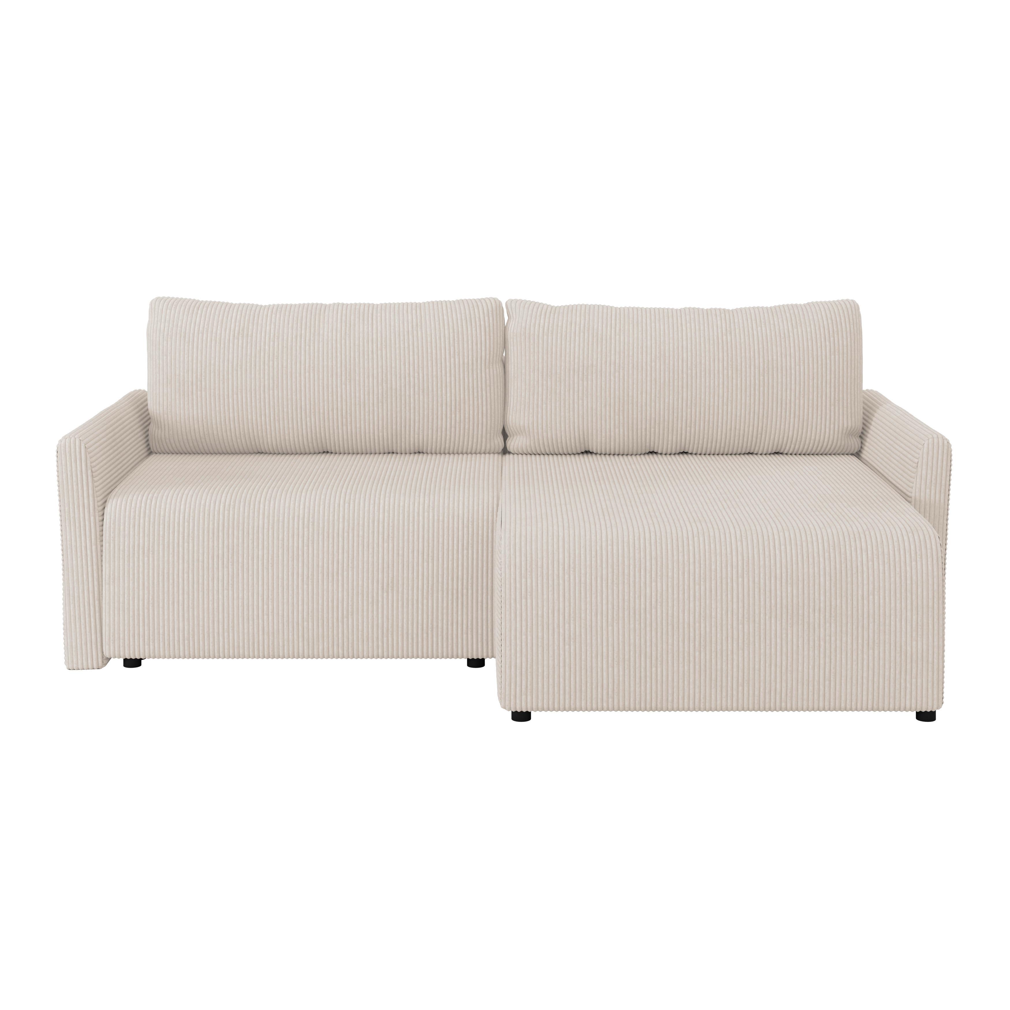 Sedežna Garnitura Sonos, Bež, Ležišče, Predal - črna/ekru, Moderno, tekstil (228/146cm)