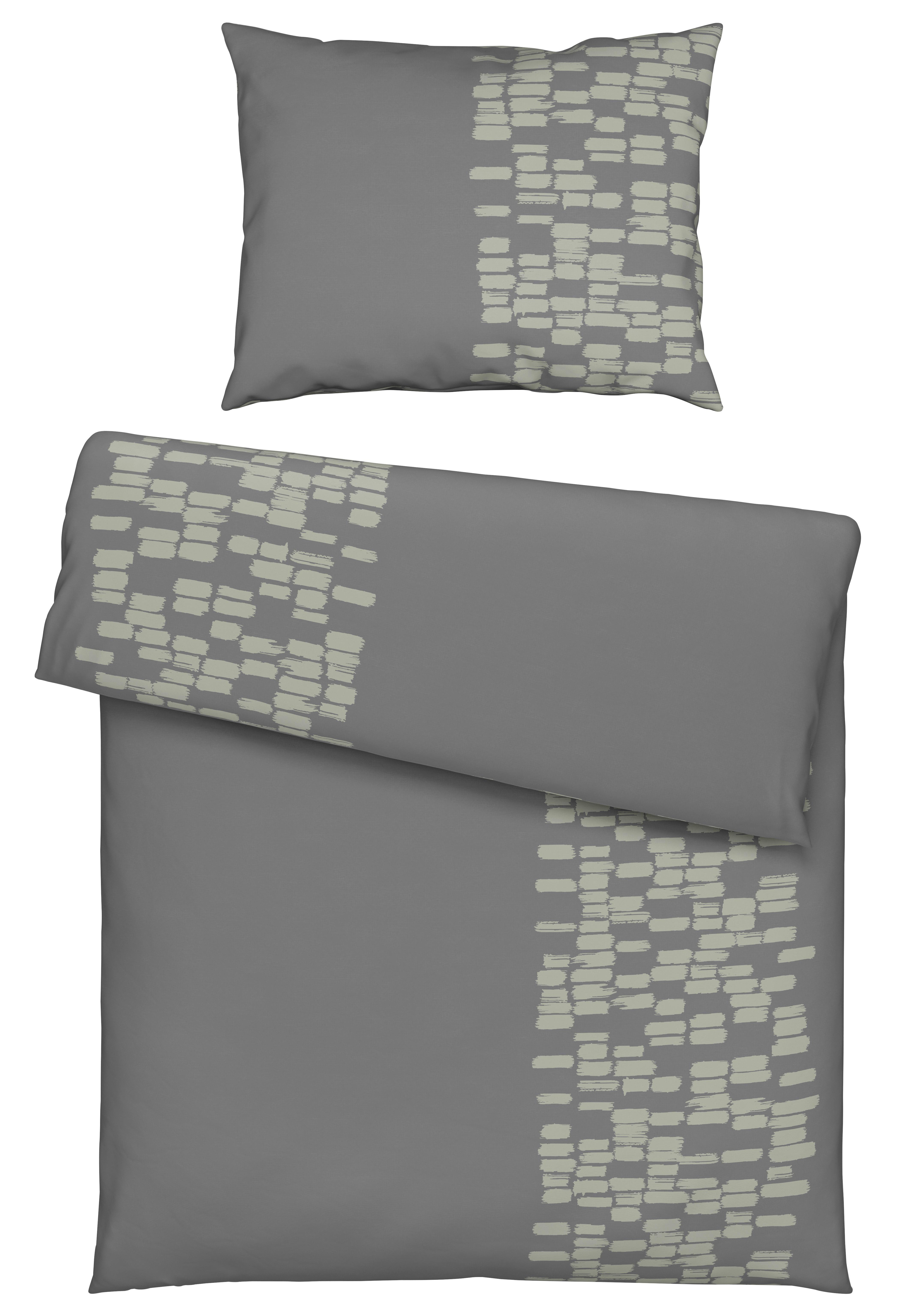 Ágyneműhuzat-garnitúra Brush Strokes - antracit, textil (140/200cm) - Modern Living