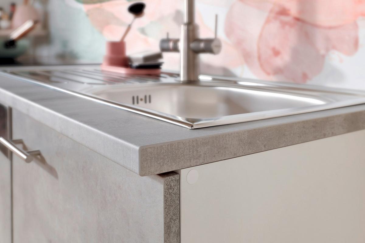 Kuhinjski Blok Z Aparati Malia, 270cm - barve nerjavečega jekla/siva, Basics, kovina/leseni material (270cm) - Respekta