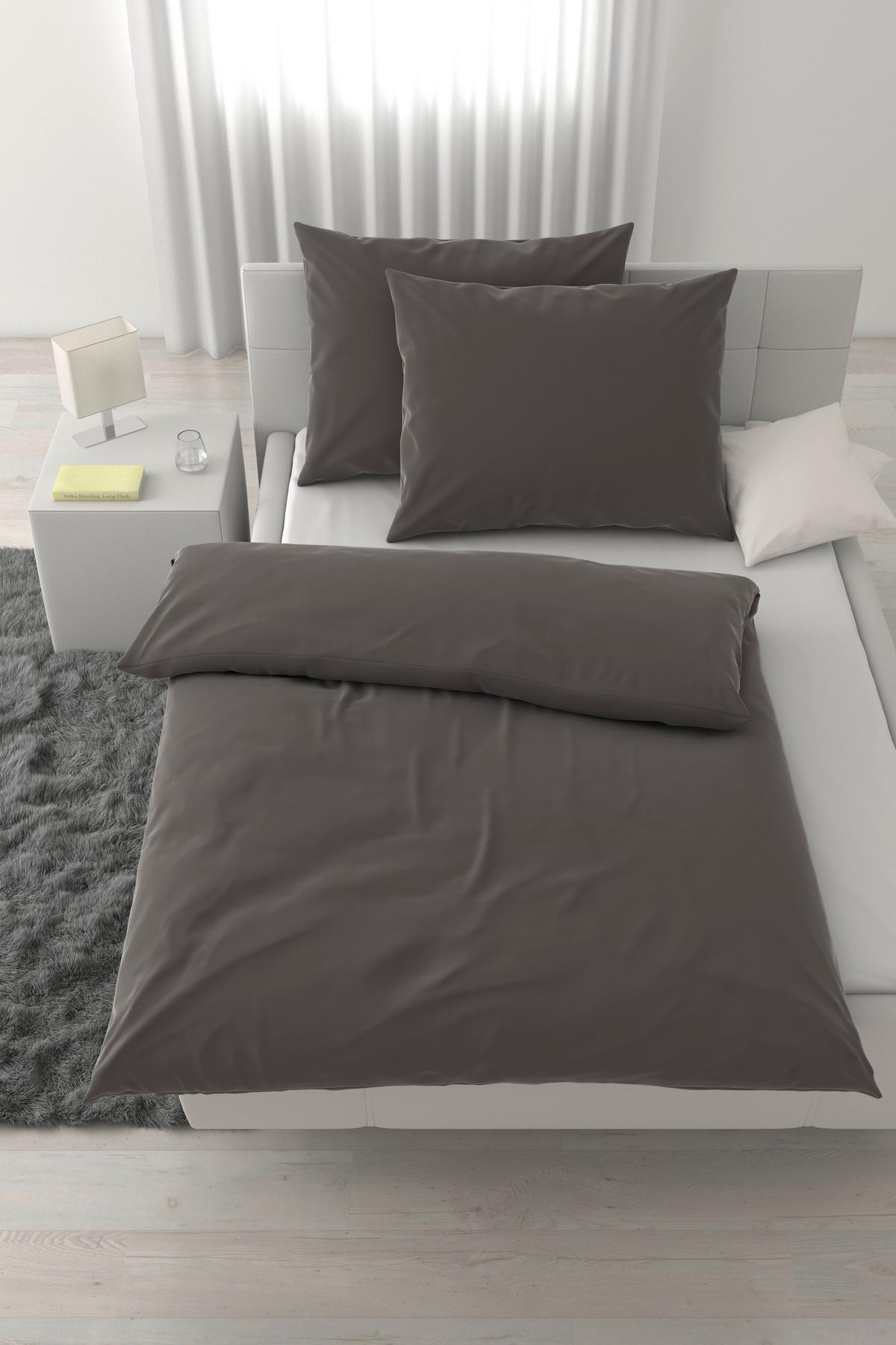 Posteljnina Xenia Uni Xxl, Antracit, 2x60/80, 200/200 - antracit, Moderno, tekstil (200/200cm) - Premium Living