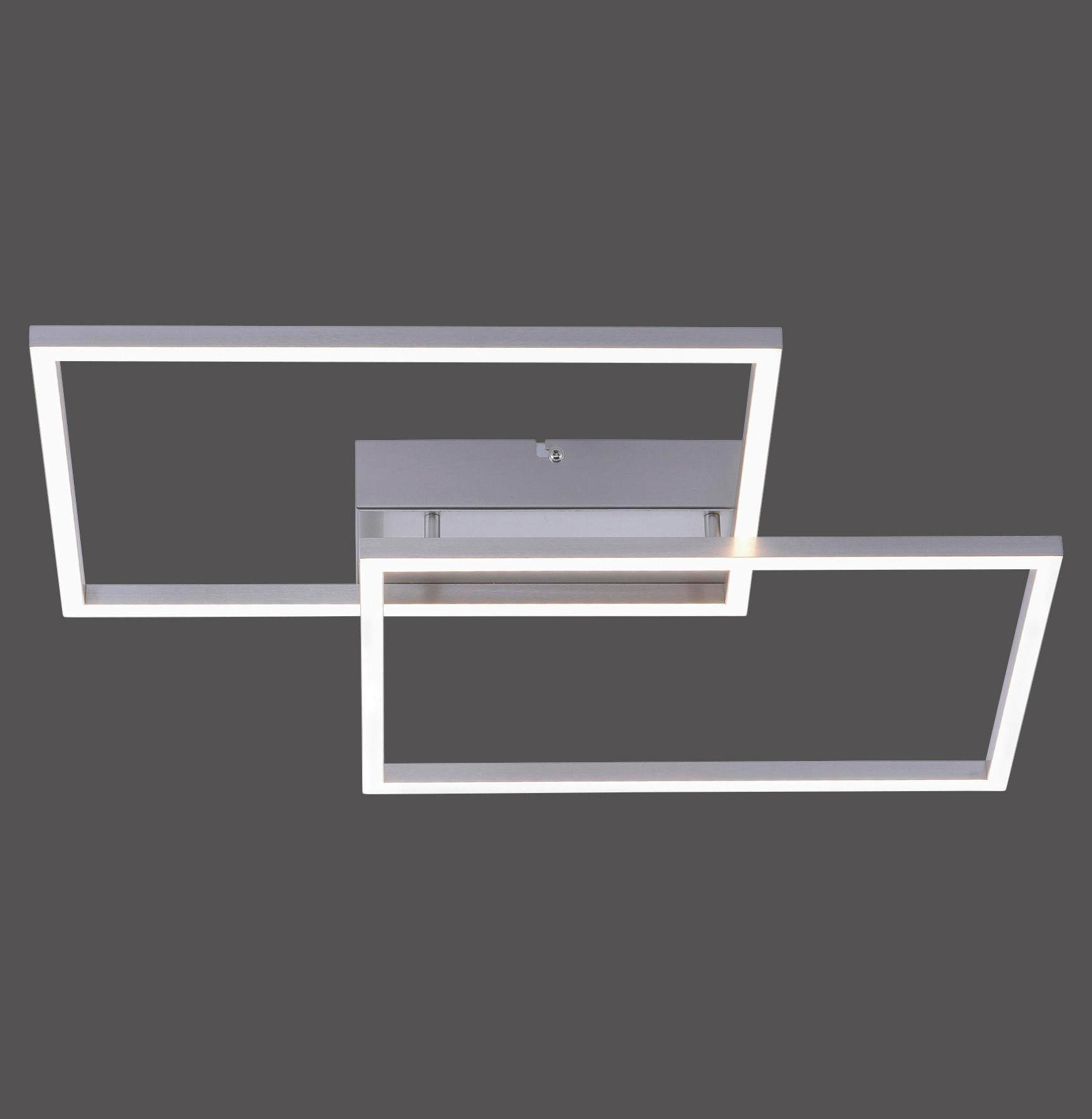 LED-Deckenleuchte Iven max. 43 Watt - Chromfarben/Alufarben, Design, Kunststoff/Metall (75,5/56,2/7cm)