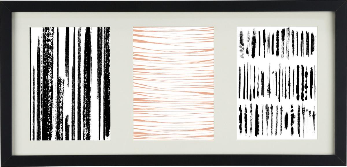 Bilderrahmen Gitta Schwarz ca. 23x50cm - Schwarz, Modern, Glas/Holzwerkstoff (23/50cm) - Modern Living