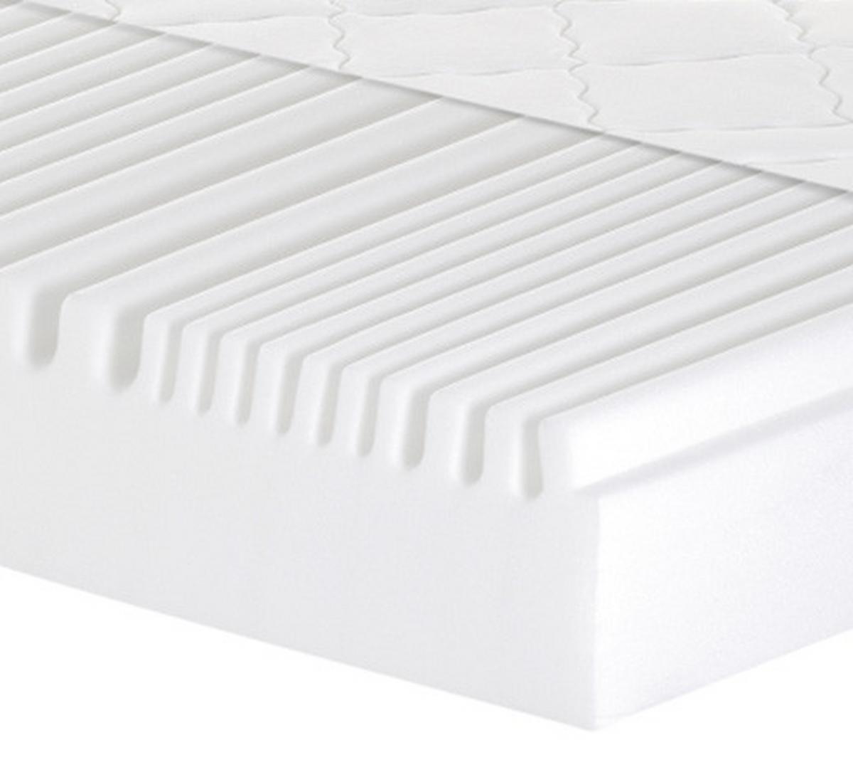 Viscomatratze Boxlike 30 Wave H2/3 ca. 140x200cm - Weiß, Basics, Textil (140/200cm) - MID.YOU