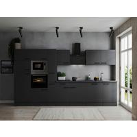 Kuhinjski Blok Z Aparati Oliver, 370cm - temno siva/črna, Design, kovina/leseni material (370cm) - Respekta