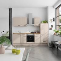 Küchenleerblock Easytouch Low o. Geräte Sandfarben - Sandfarben/Eichefarben, MODERN, Holzwerkstoff/Metall (270cm) - Nobilia