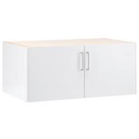 Aufsatzschrank in Weiss - Weiss/Alufarben, Konventionell, Holzwerkstoff/Kunststoff (91/40/58cm) - Mömax