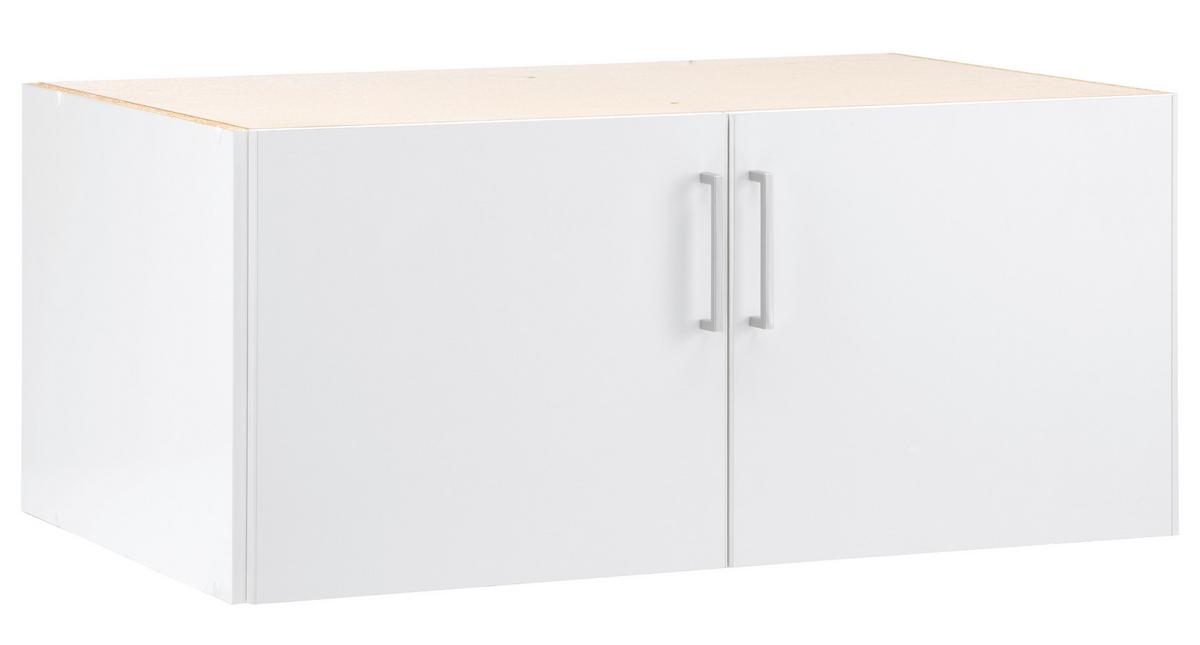 Aufsatzschrank in Weiss - Weiss/Alufarben, Konventionell, Holzwerkstoff/Kunststoff (91/40/58cm) - Mömax