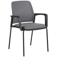 Konferenčni Stol Pisa, Siva - siva/črna, Moderno, kovina/umetna masa (60/85/55cm)