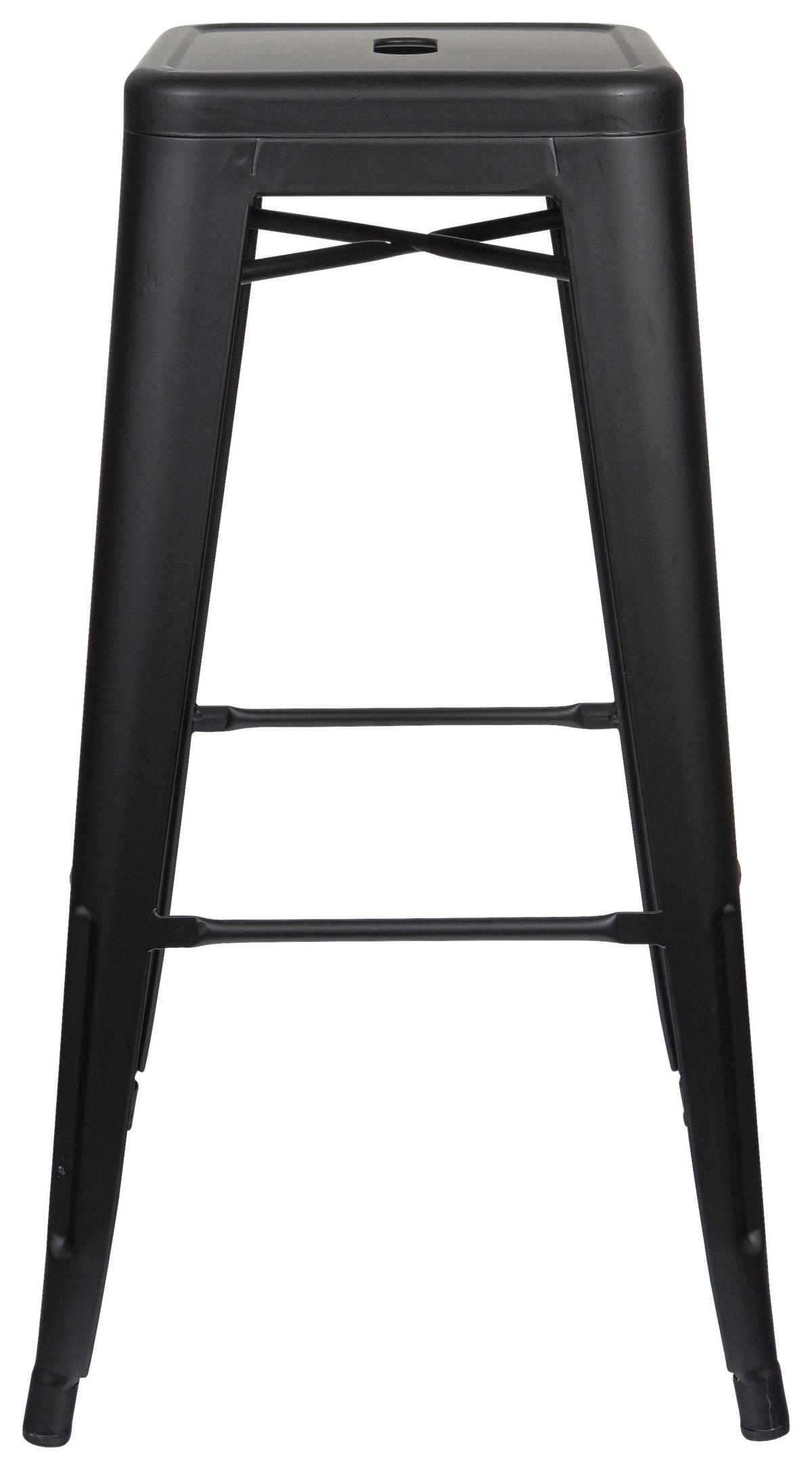 Barski Stol Vantaggio High Brush, Črna, Mat - črna, Basics, kovina (44/77/44cm) - MID.YOU