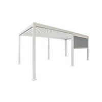 Rolo Za Pergolo Mirador, Bela, 400x250cm - siva/bela, Moderno, kovina/tekstil (400/250/10cm) - Gardenson