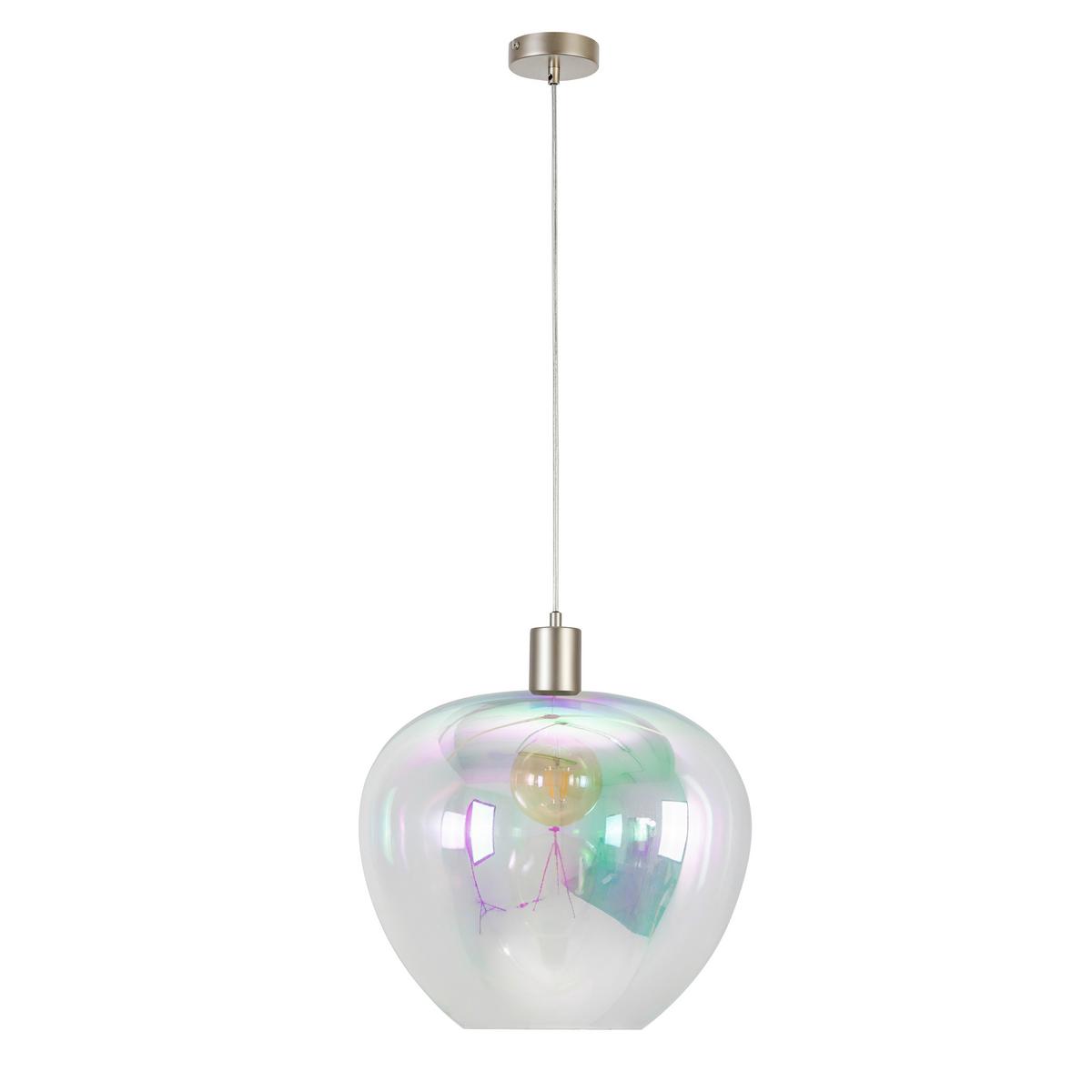 Hängeleuchte Reni Multicolor max. 40 Watt - Champagner/Transparent, MODERN, Glas/Kunststoff (40l)