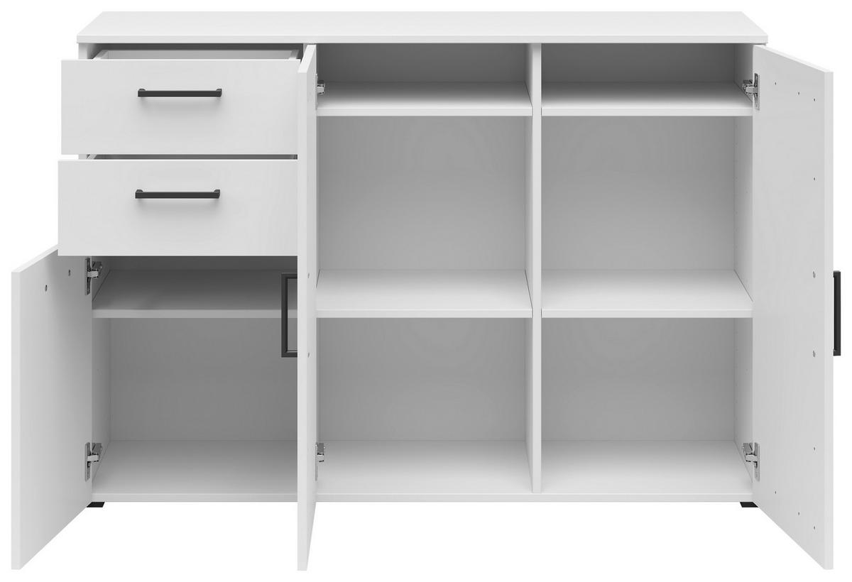 Comodă MULTI - alb, Modern, material pe bază de lemn (120/83/40cm) - Modern Living