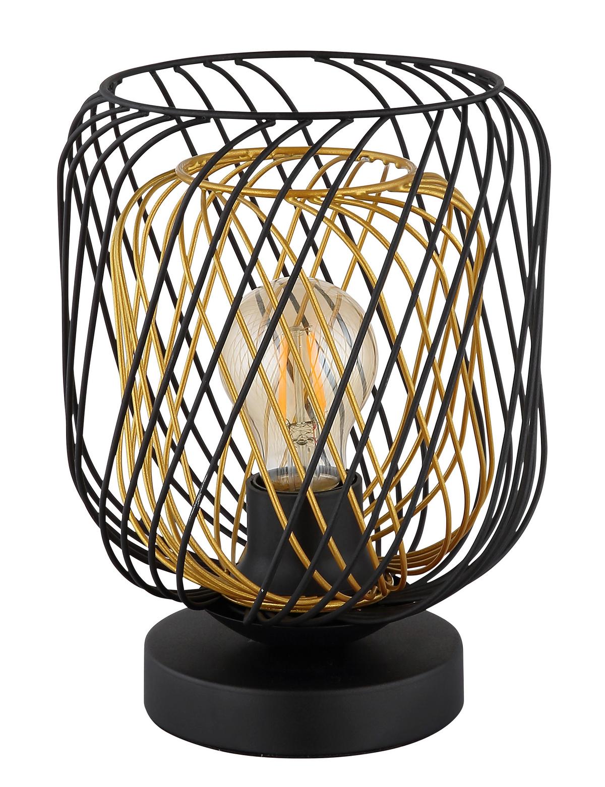 TISCHLEUCHTE 15965TS DICHTI - Goldfarben/Schwarz, Basics, Kunststoff/Metall (18/24,5cm) - Globo