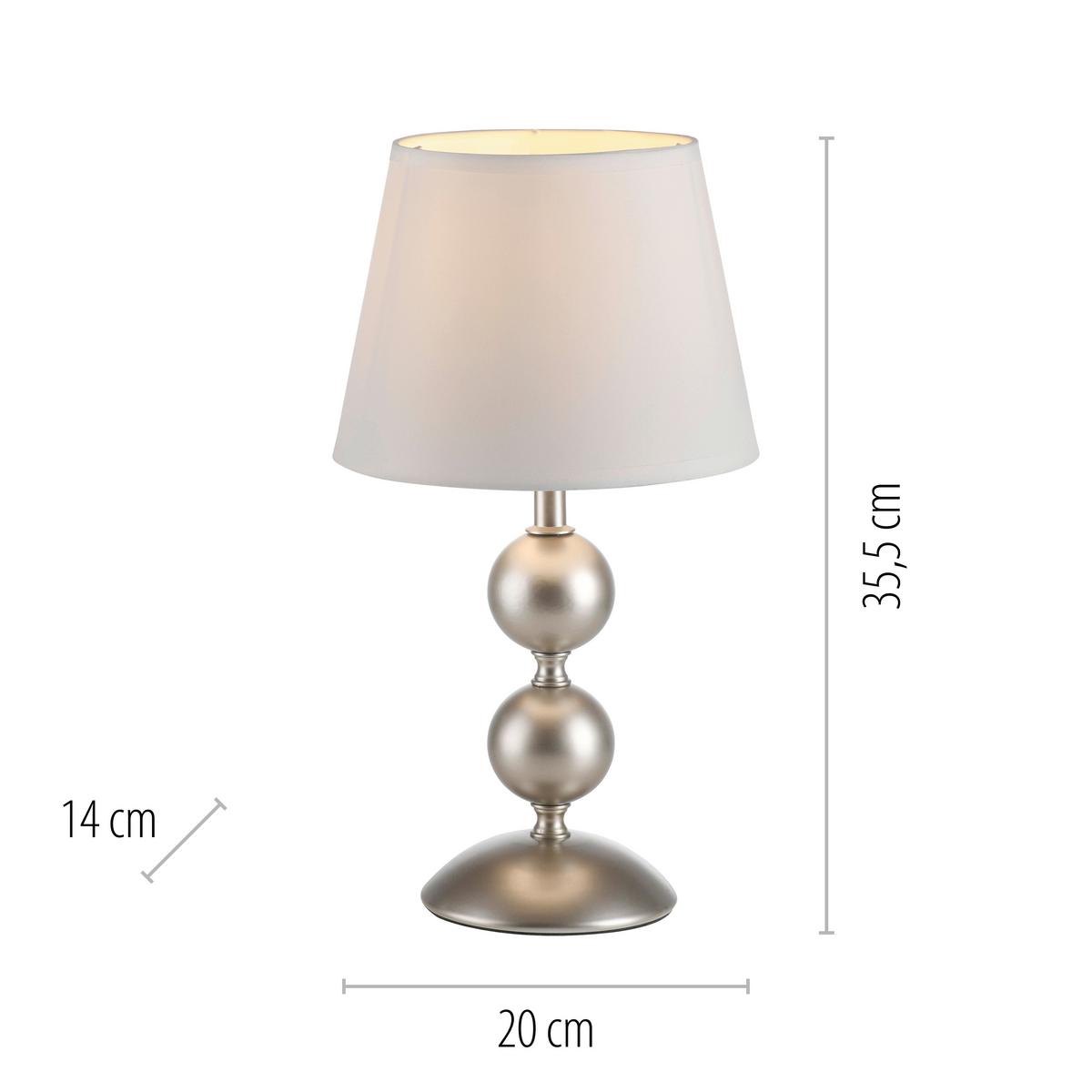 LAMPA STOŁOWA 14194-97 SIENA - kolor brązu/biały, Trend, tworzywo sztuczne/metal (20/20/36cm) - Just Light