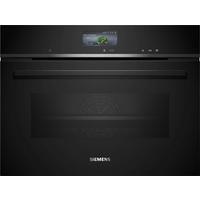 Dampfbackofen CS736G1B1 Schwarz/Edelstahlfarben - Edelstahlfarben/Schwarz, MODERN, Glas/Metall (59,4/54,5/54,8cm) - Siemens