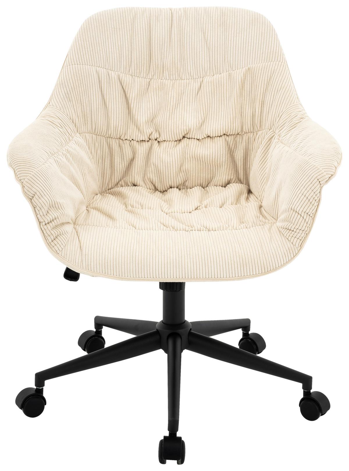 Pisarniški Stol Nizza 2, Krem - črna/krem barve, Moderno, kovina/tekstil (69/95/64cm)