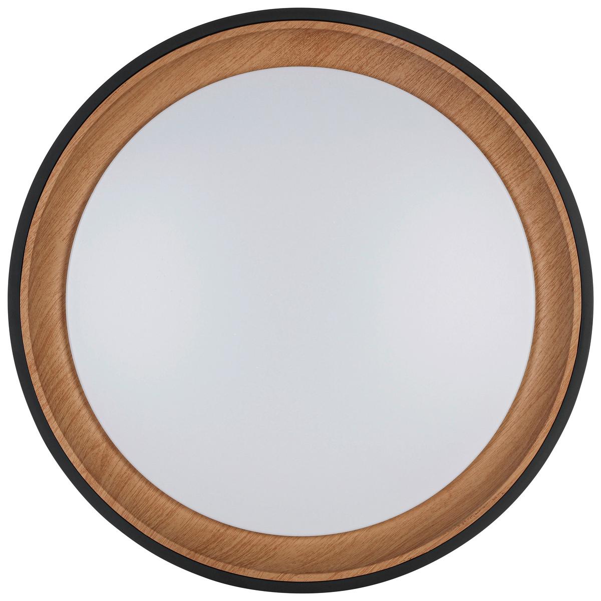 LAMPA SUFITOWA TINA - kolor dębowy/czarny, Trend, tworzywo sztuczne/metal (40/7cm) - Novel