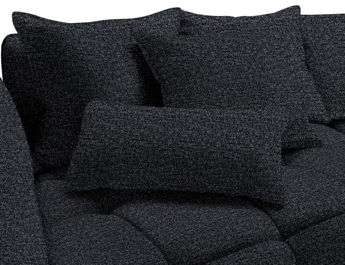 Boxspringsofa Sofi Dunkelgrau ca. 294x93x152cm - Dunkelgrau/Schwarz, MODERN, Textil (294/93/152cm) - Premium Living