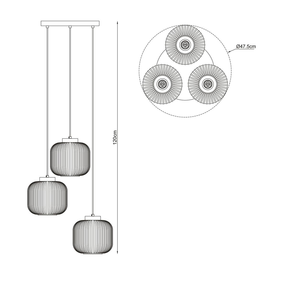 LAMPA WISZĄCA ANNA - biały, Trend, metal/drewno (47.5/120cm) - Collett's Monde