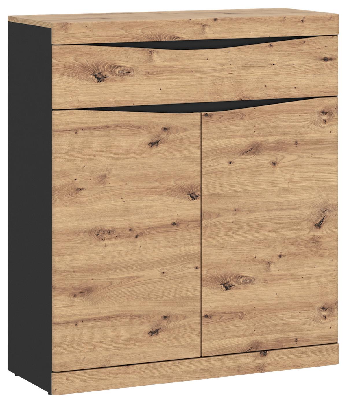 Omara Za Čevlje Turino, Barva Hrasta, Antracit - barve hrasta, Moderno, umetna masa/leseni material (86/101,6/40cm)