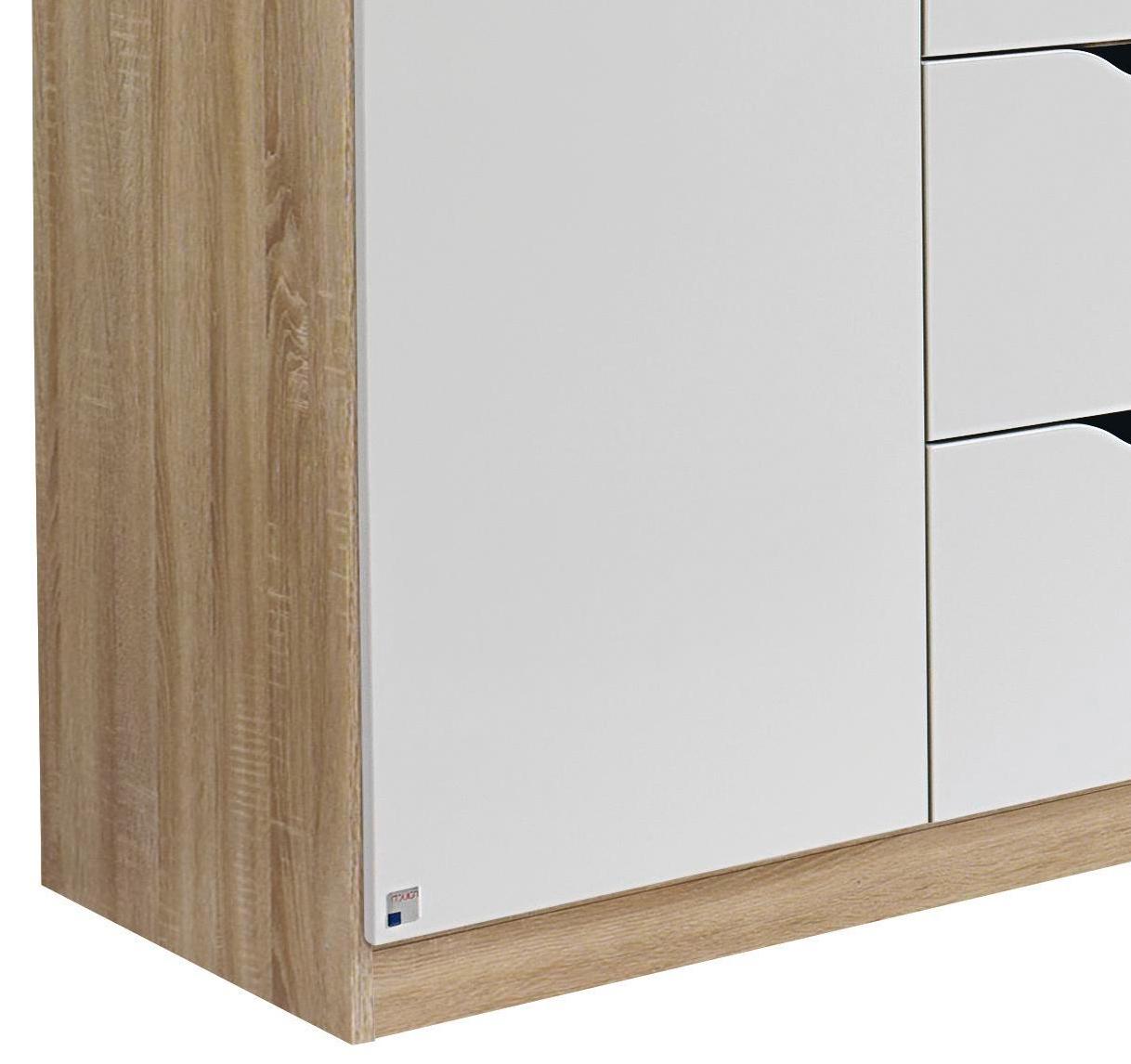 DULAP USI ROTATIVE FREISING - stejar Sonoma/alb, Modern, material pe bază de lemn (181/197/54cm) - Modern Living