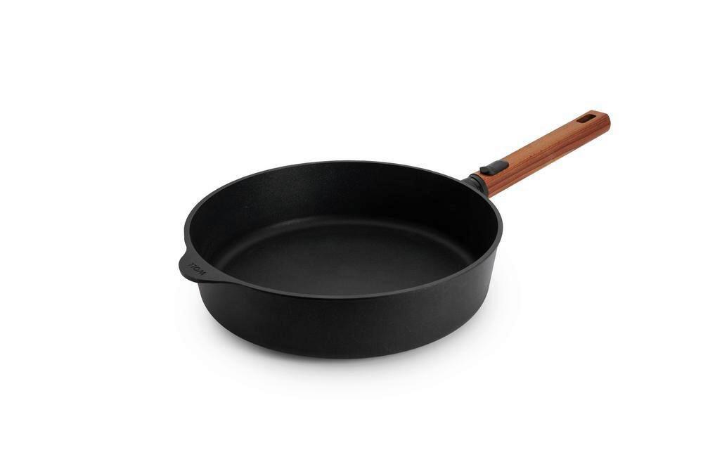 PATELNIA DO SMAŻENIA 1728WLCI-Q - antracytowy, Basics, metal (28cm) - WOLL